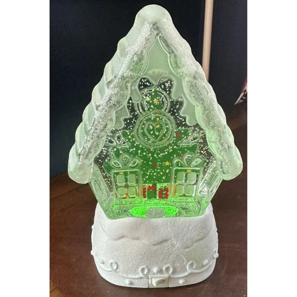 HALLMARK Home Sweet Home LIGHTED/Motion SNOW GLOBE HOUSE Christmas Tested Works!